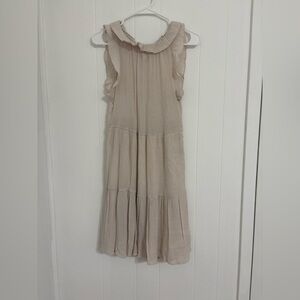 Mine Cream Ruffle Kids Dress